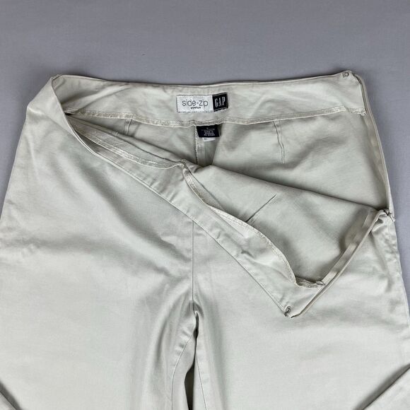 Gap Side Zip Stretch Capri Pants Women’s 8 Khakis Vintage Basic Preppy Essential - Picture 4 of 16